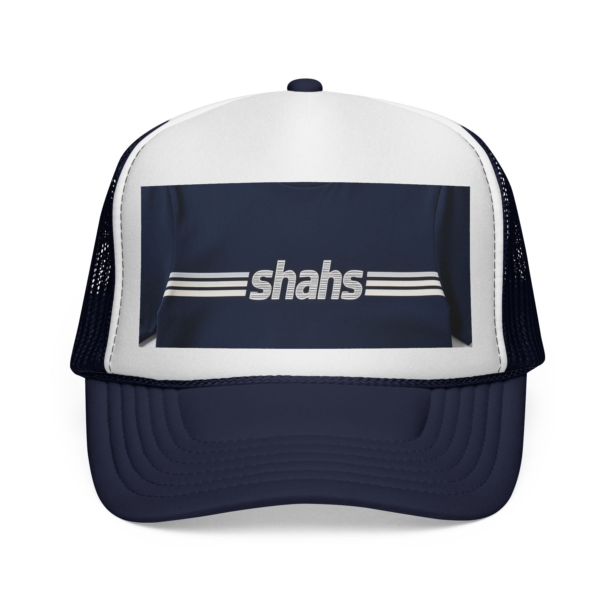 Shahs Retro Stripe Trucker Hat