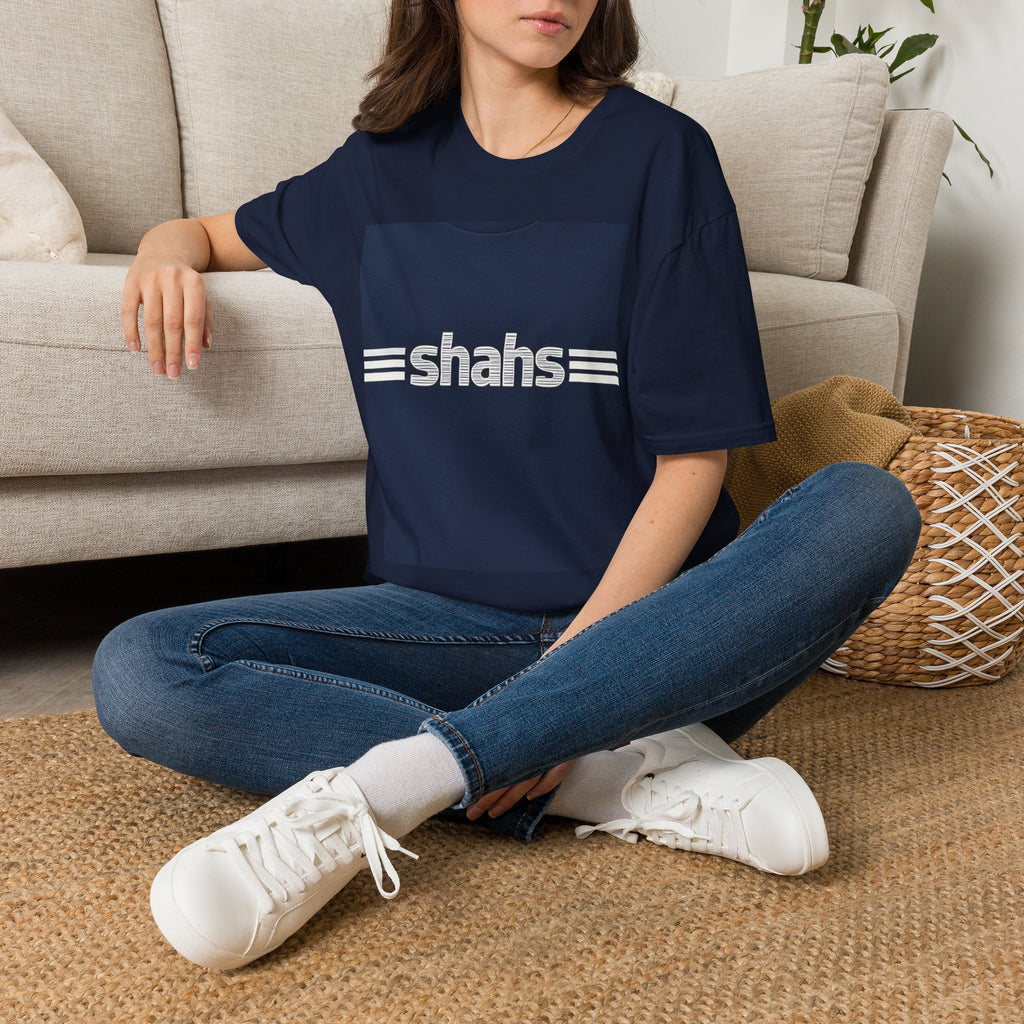 Shahs Retro Stripe T‑Shirt — Vintage Logo Tee